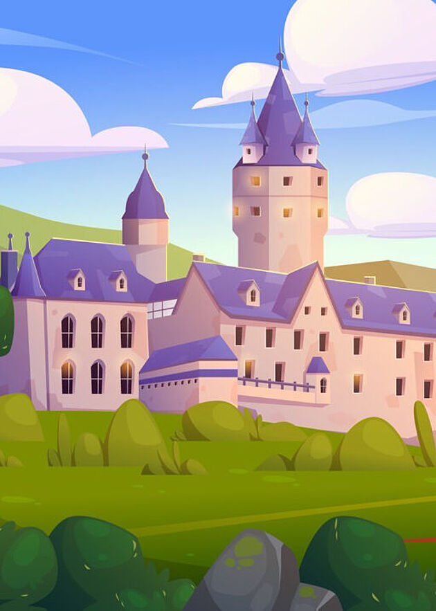 Anno Tuck auf Burg Altena Zeichnung