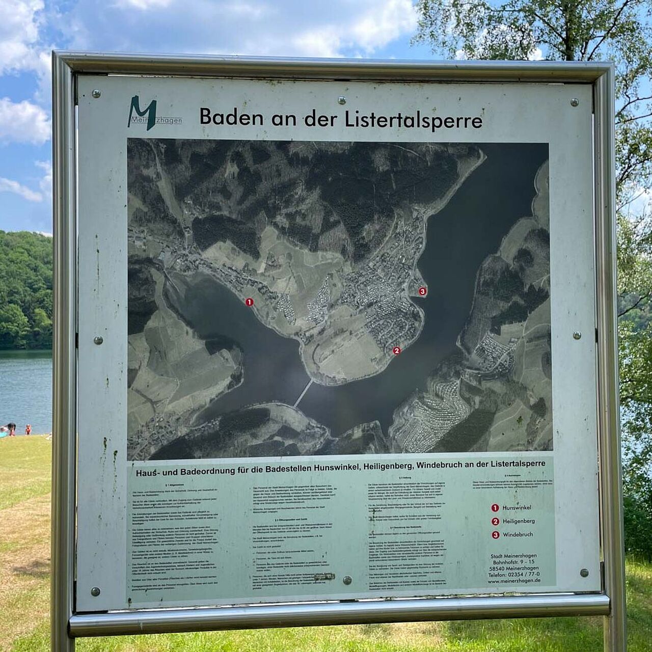 Infotafel an der Listertalsperre im Märkischen Sauerland
